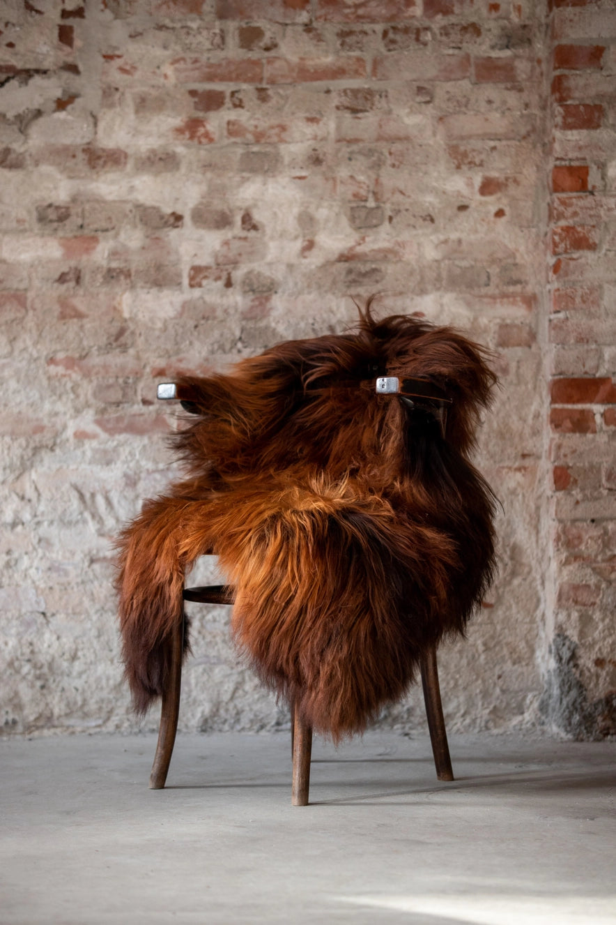 Icelandic Sheepskin Flamed Brown