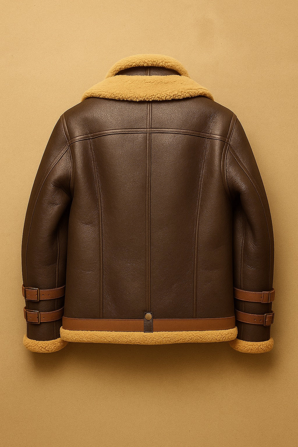 Sherling leather jacket. Aviator jacket men., Sheepskin bomber jacket. Brown leather flight jacket. Mesa & Hide outwear. Luxury winter jackets. Desert inspired fashion