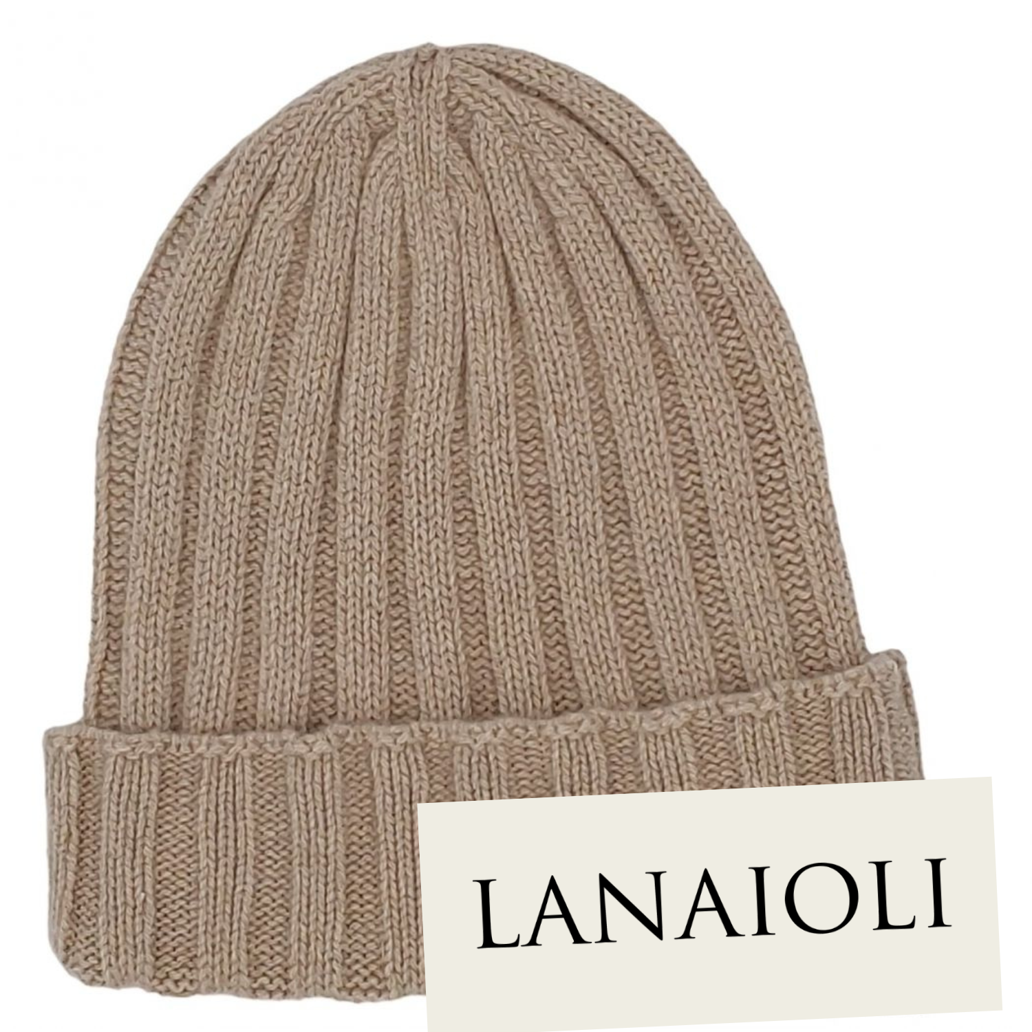 Men's Ribbed Hat in Regenerated Cashmere-6