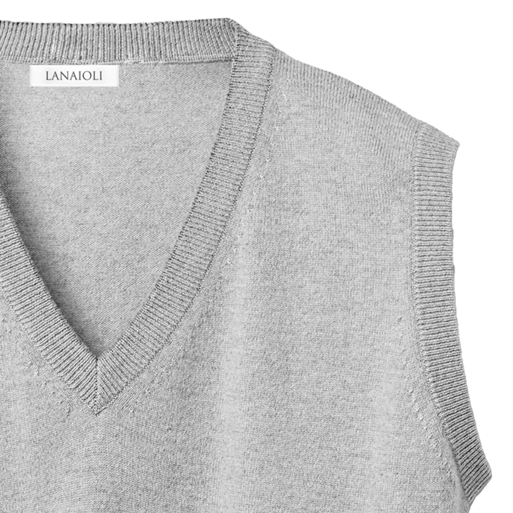 Men's Pure Cashmere V-Neck Vest-3