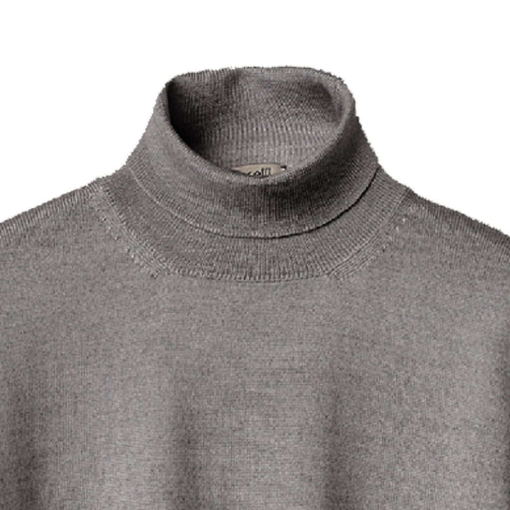Men's Cashmere Turtleneck Sweater, Silk and Merino Wool-3